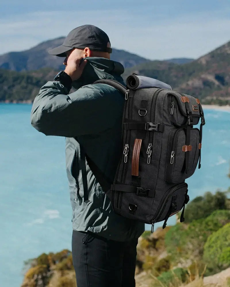 backpack travel light FLIGHT Backpack, TSA Friendly Flight Approved Carry on Water-resistant Lightweight Business Large Weekender Bag Casual Daypack 17.3" Laptop Backpack for Men Women, Brown : Electronics on size limits Go Travel Light Backpack Light