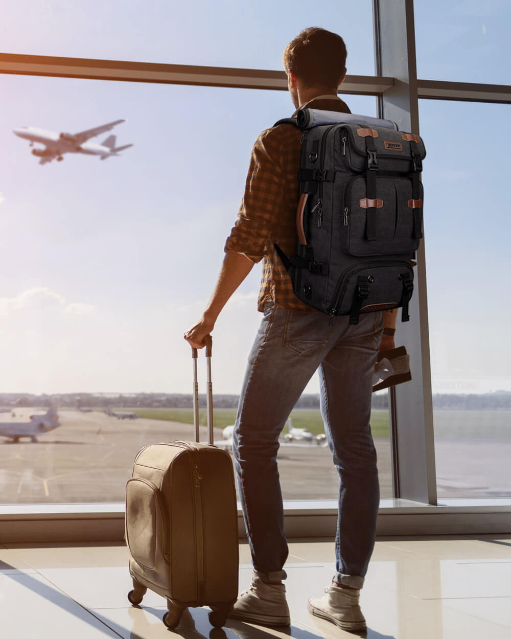 airplane traveling backpack Lifeamar 40L Travel for Women, Carry On Bag Flight Approved, Waterproof Backpack with 3 Packing Cubes, Weekender Personal Item Bag for Travel Essentials, TSA Approved : Electronics good air permeability and heat dissipation with two padded shoulder straps Long Flight Carry On Essentials