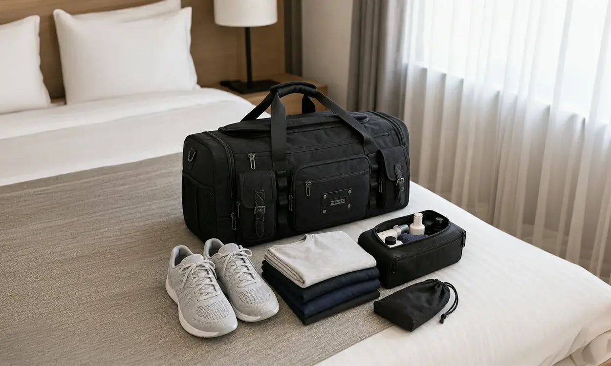 How to Pack Shoes, Clothes, and Toiletries in One Duffel Bag