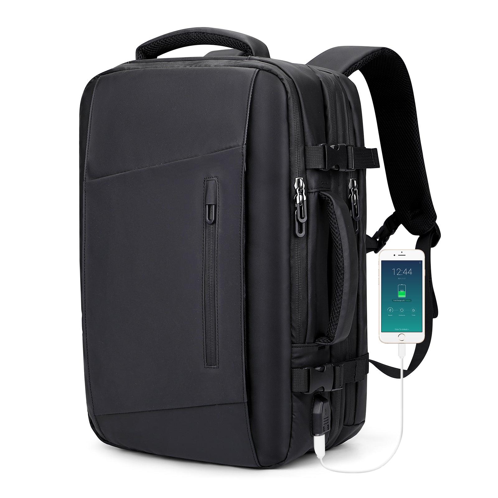 Nylon Travel Backpack for Men Laptop Expandable Bag USB Nylon Travel Backpack for Men Laptop Expandable Bag USB