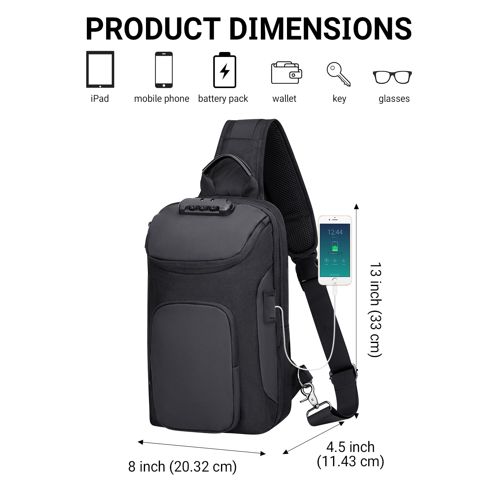 Nylon Sling Bag Crossbody Bags Men