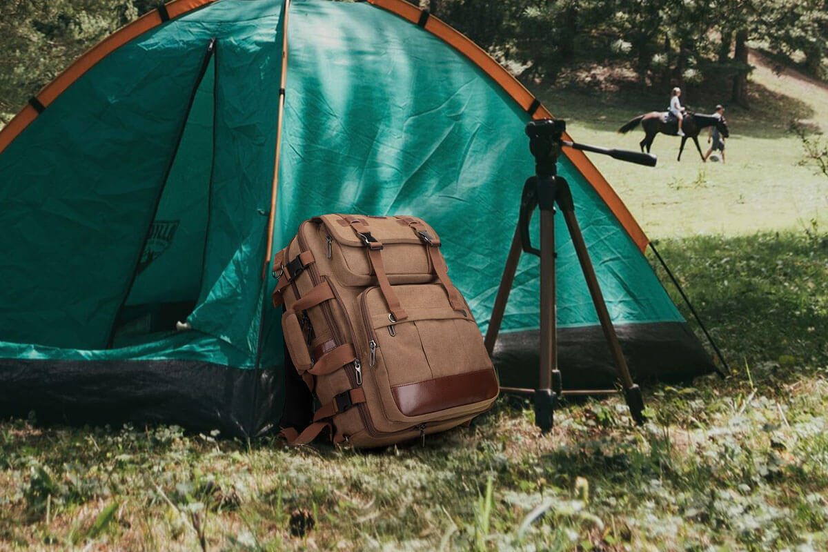 witzman canvas caryy-on backpack brown a6617-3