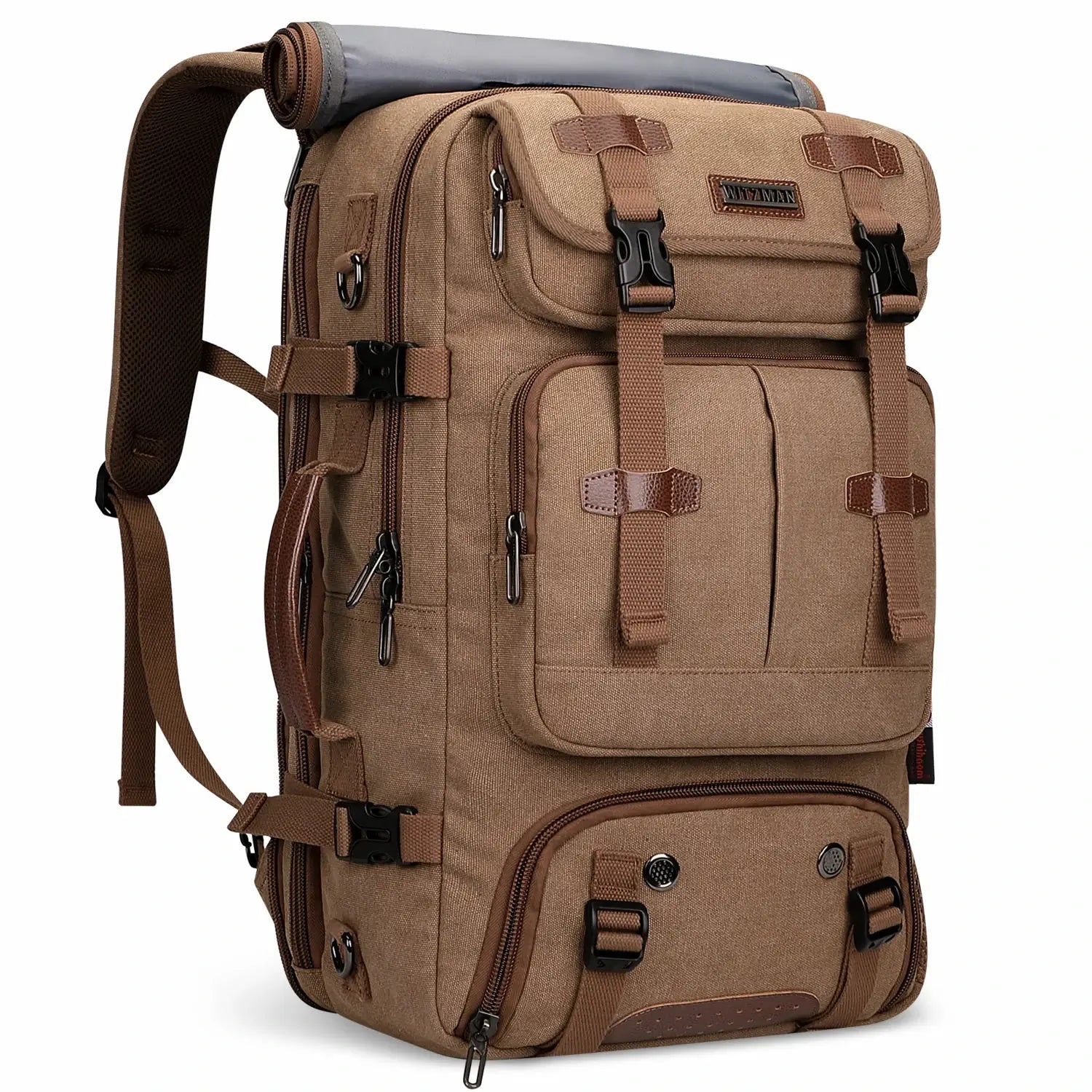 Casual Travel Backpack for Men Convertible Carry-On Rucksack| WITZMAN