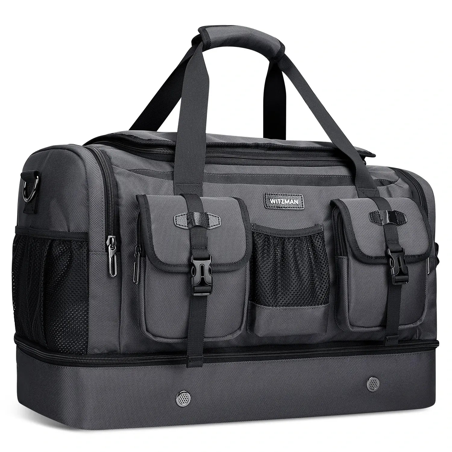 Double-Layer Duffel Bag Modern Split-Level Design with Bottom Shoe Compartment B723