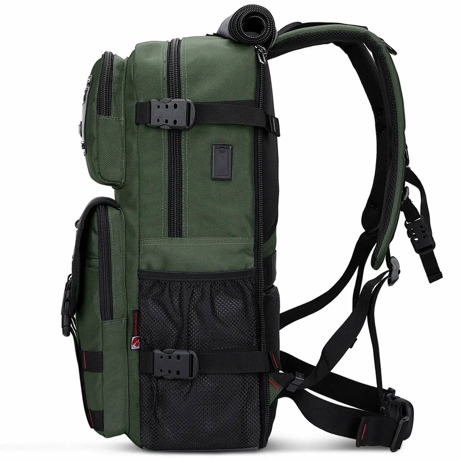 Carry On Travel Backpack for Men Nylon Bag 45L #color_green