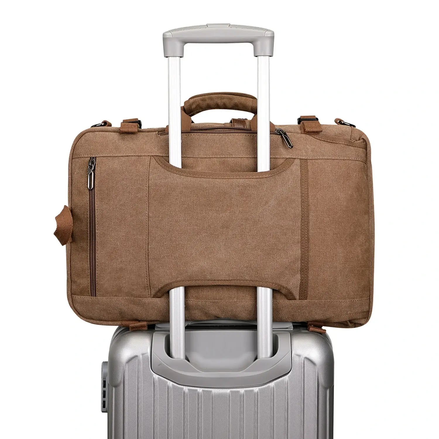 Black Canvas Travel Backpacks a6617-3 #color_brown