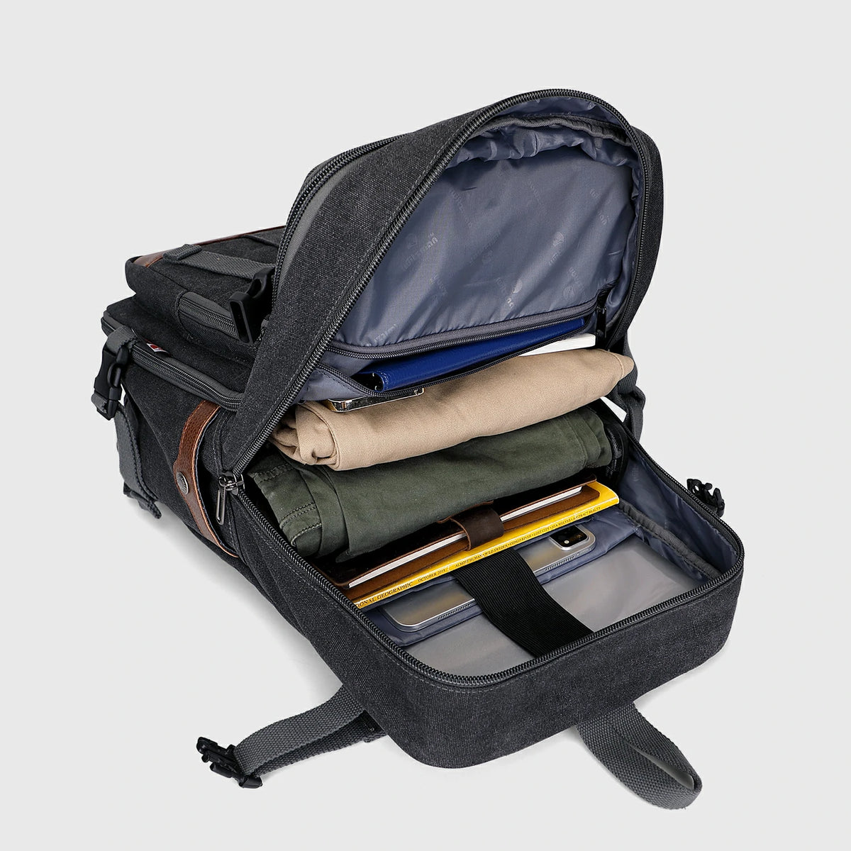 WITZMAN A6617-3 convertible canvas travel bag product view 5