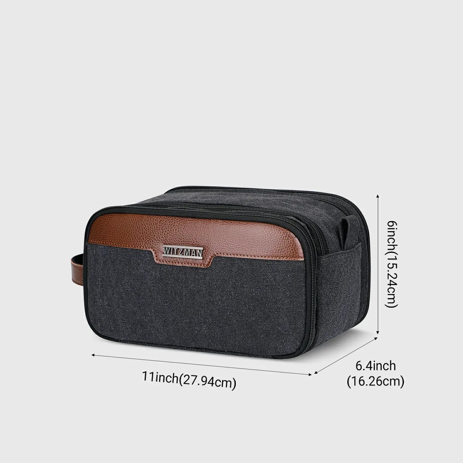 WITZMAN A8002 canvas toiletry bag product view 3