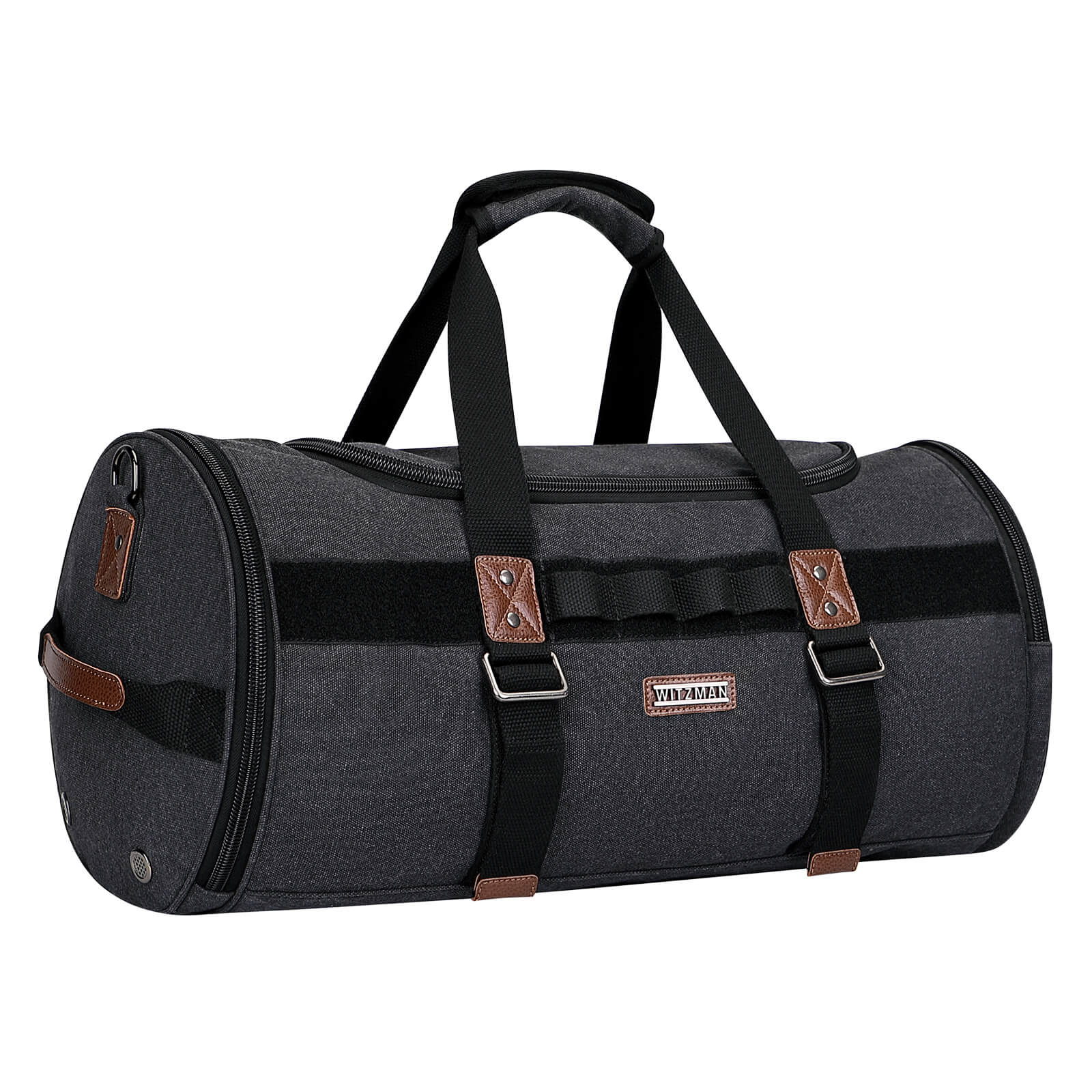 Black Canvas Large Travel Duffel Bags
