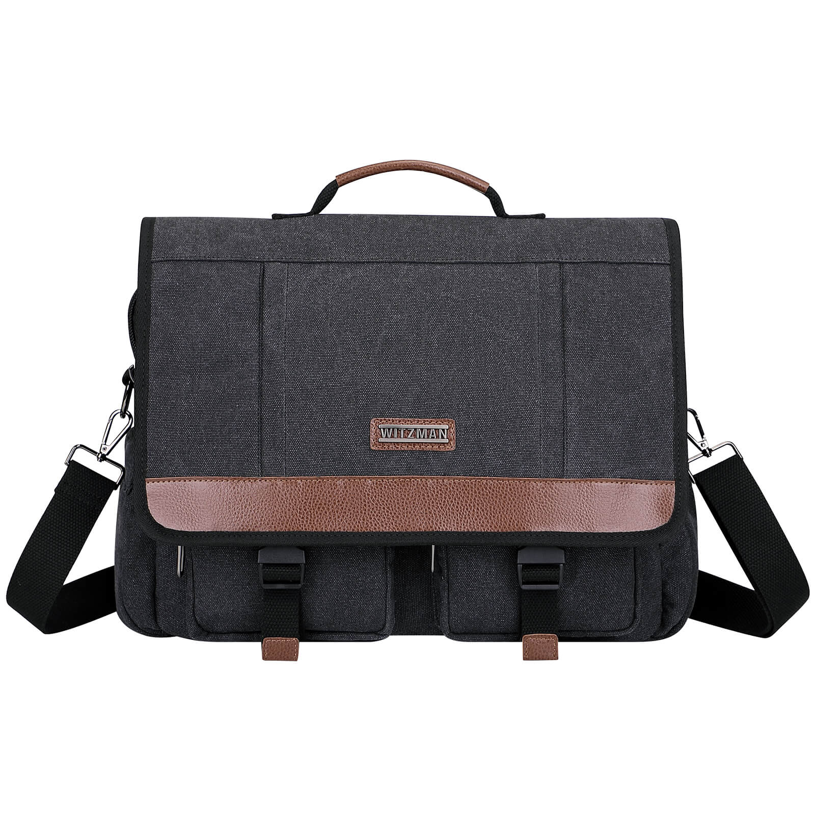 Black Canvas Messenger Bag