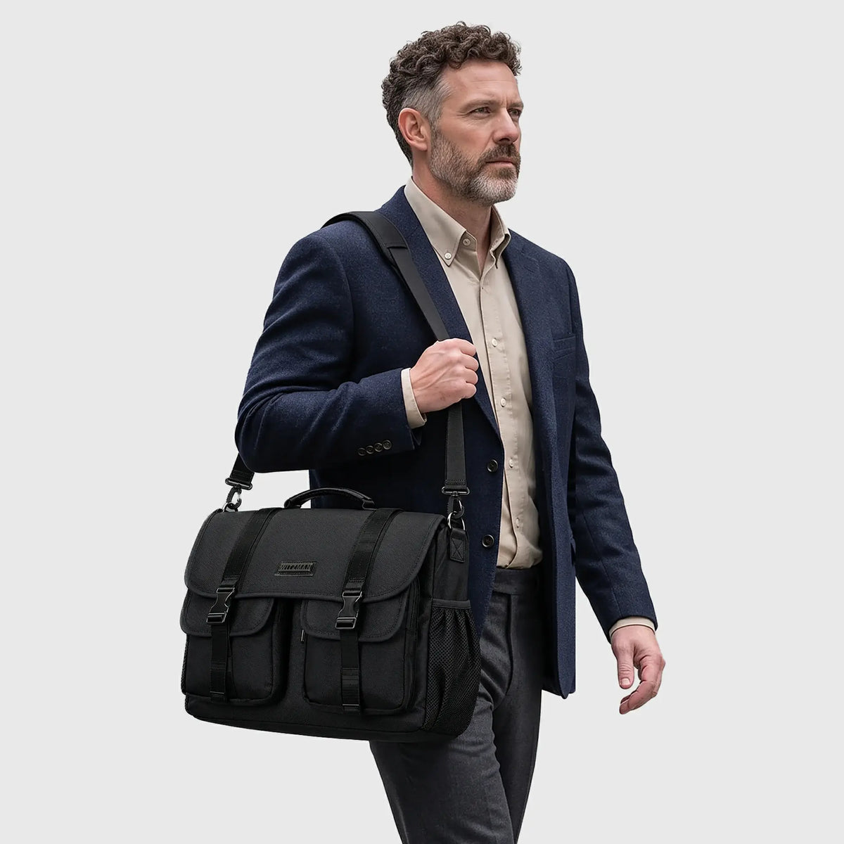 Men's Nylon Business Messenger Bag with 15.6" Laptop Bag B765