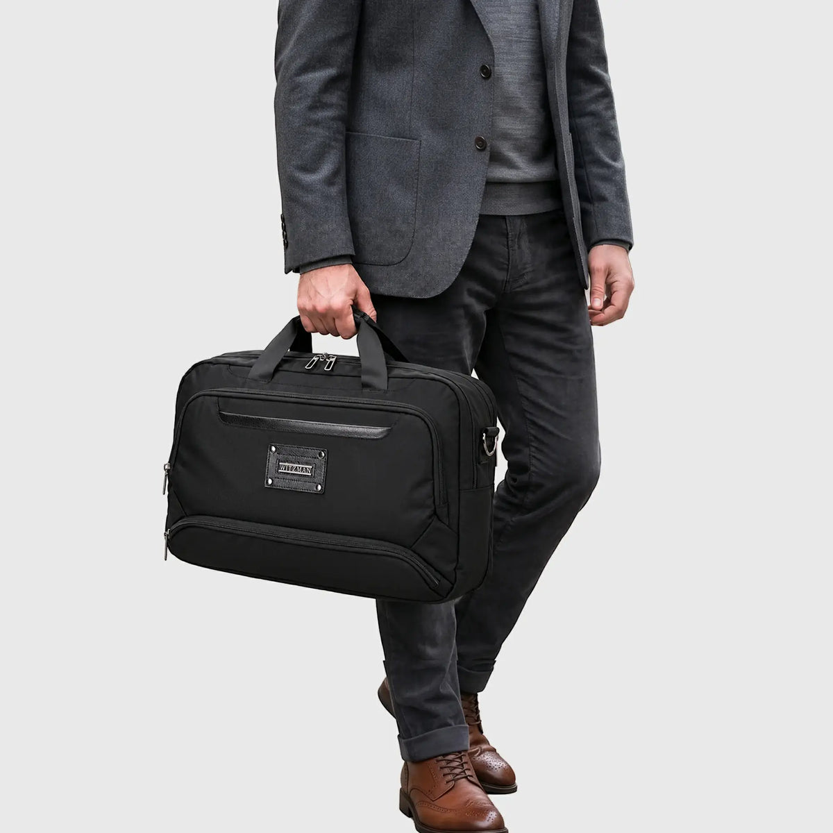 Expandable Laptop Briefcase Bag for Men – 15.6 Inch Nylon Bags B771