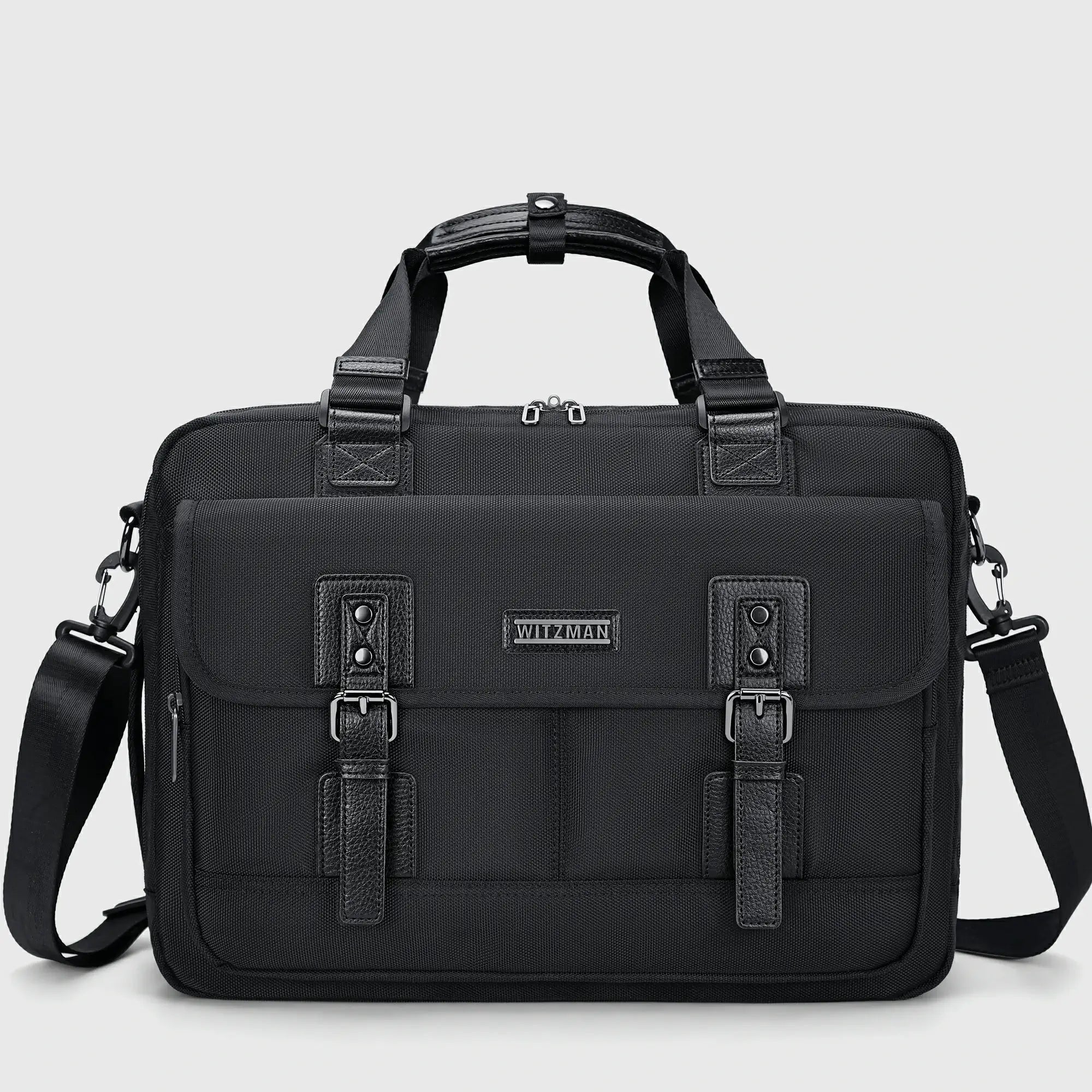 Expandable Laptop Briefcase for Men – 33L Messenger Bag | WITZMAN