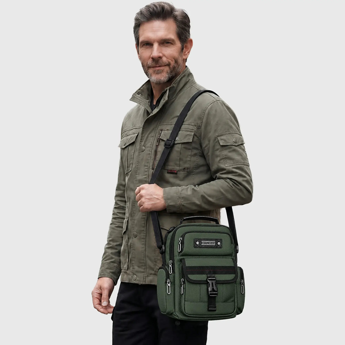 Crossbody Bag for Men with Multiple Pockets and iPad Sleeve B782