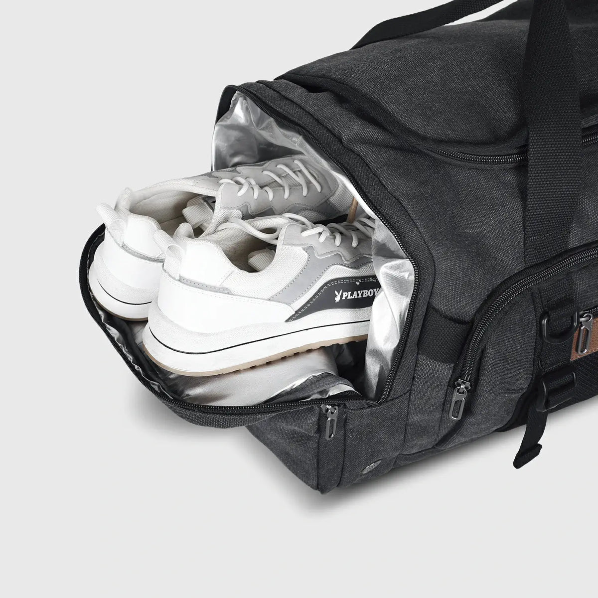 55L Canvas Duffle Bag for Men with Shoe Compartment A8032