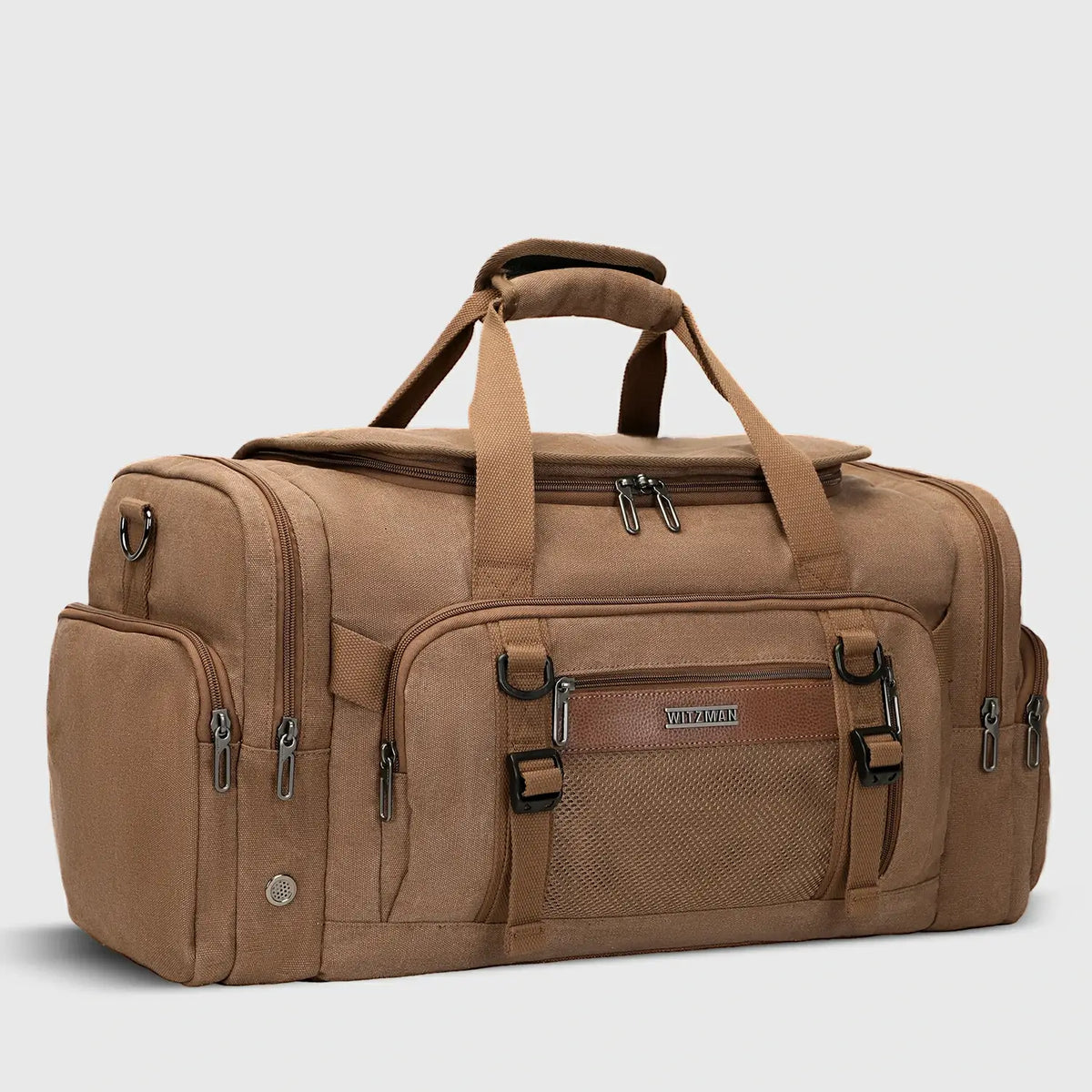 55L Canvas Duffle Bag for Men with Shoe Compartment A8032