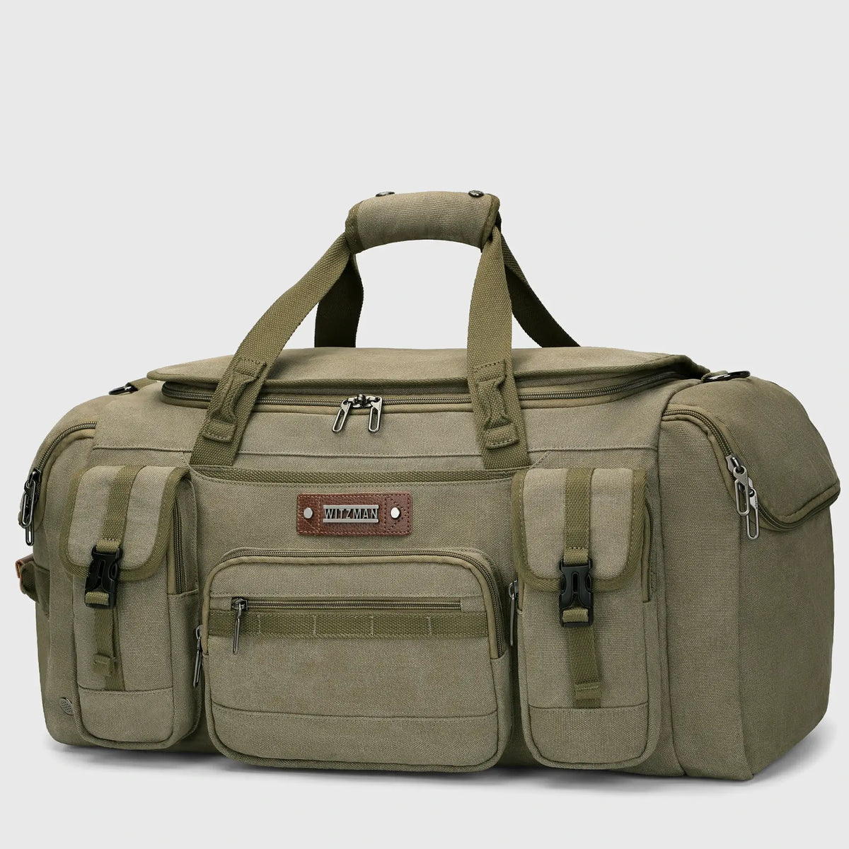 Canvas Duffle Bag with Shoe & Wet/Dry Compartments - A8035