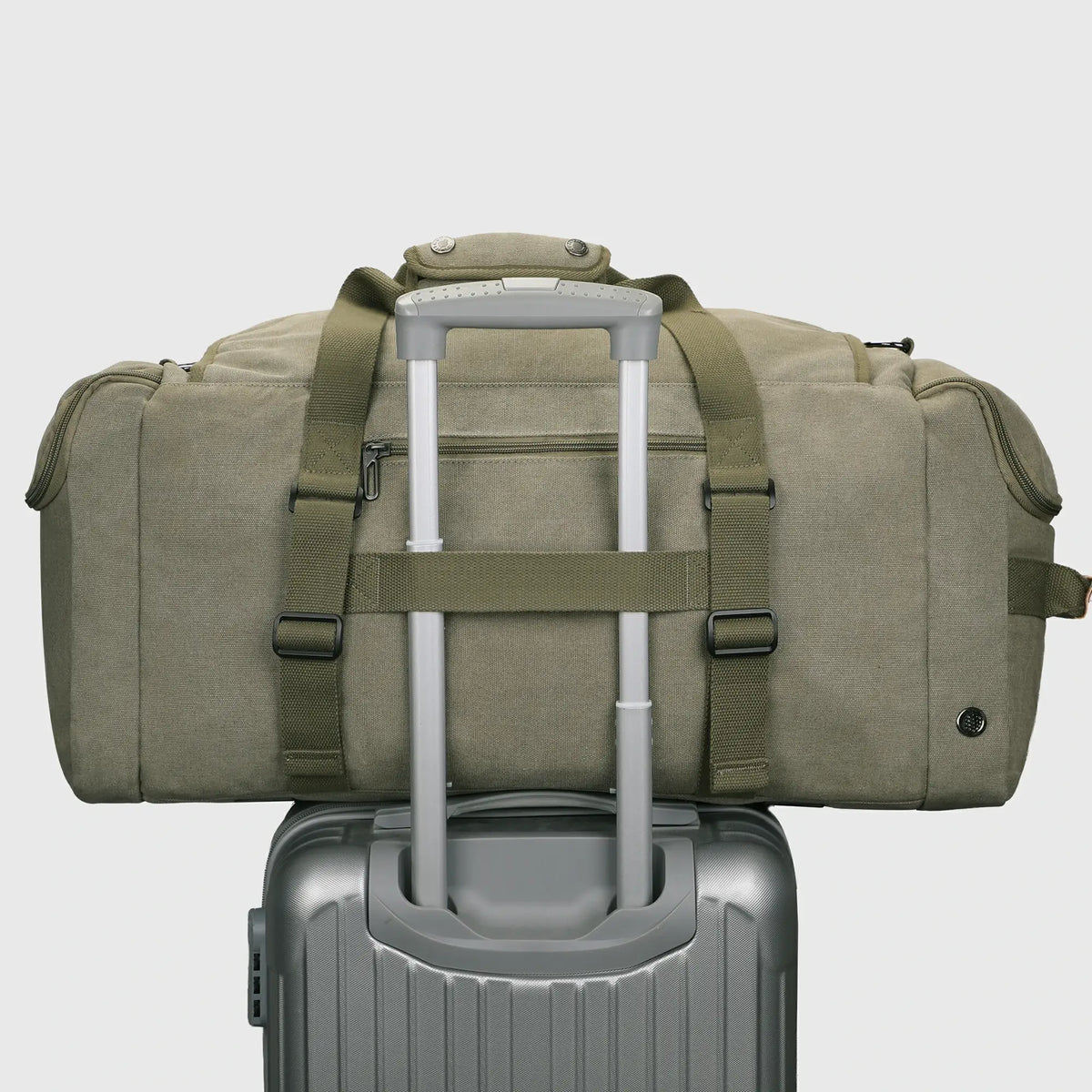 Canvas Duffle Bag with Shoe & Wet/Dry Compartments - A8035