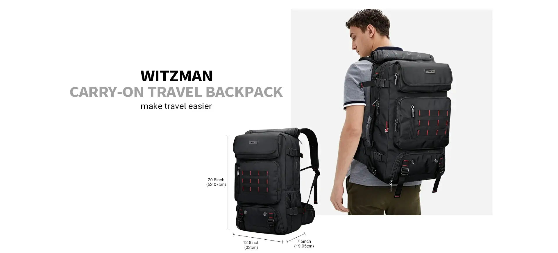 40 liter backpacking pack men's backpack for travel,travel backpack for men on plane