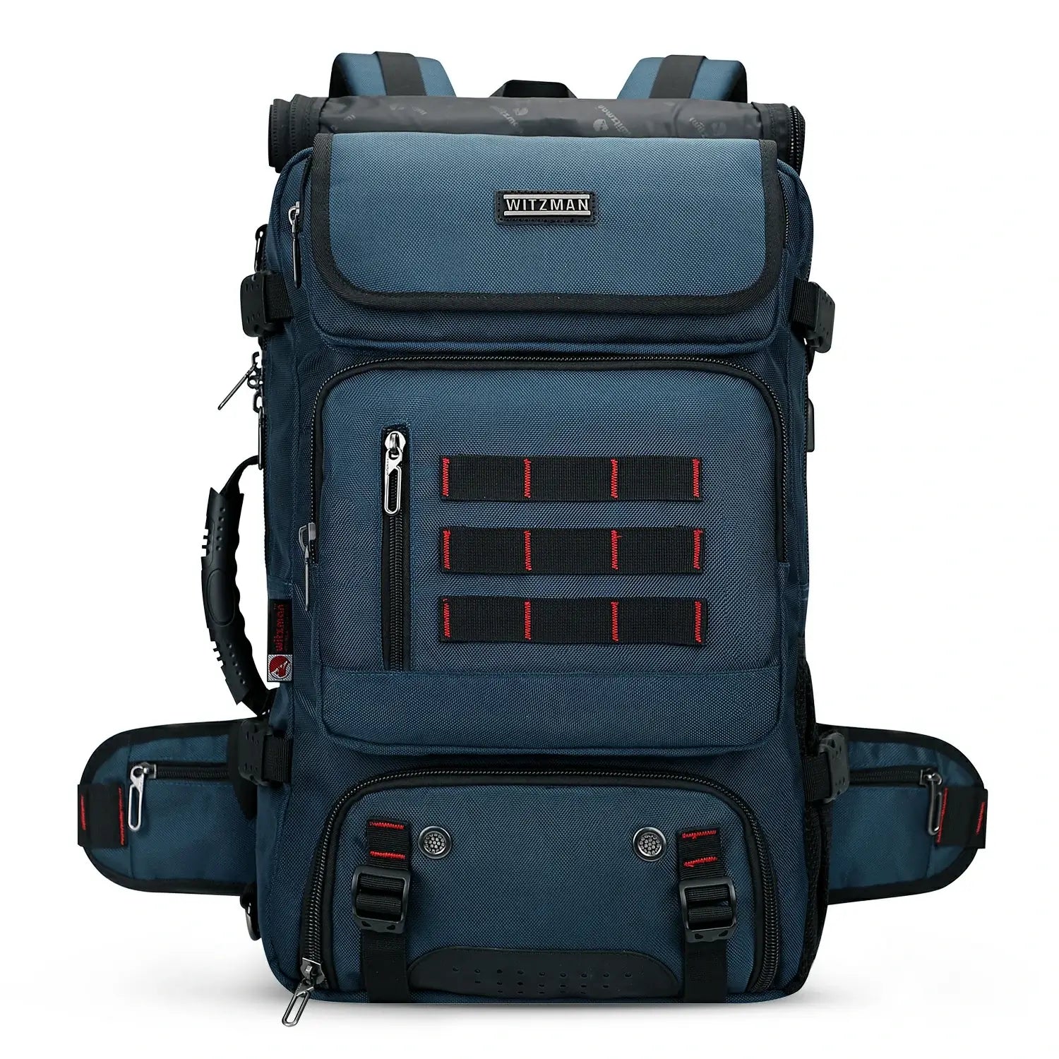 Multifunctional Leisure Carry on Travel Backpack sliver blue pack for men witzman b682 40L