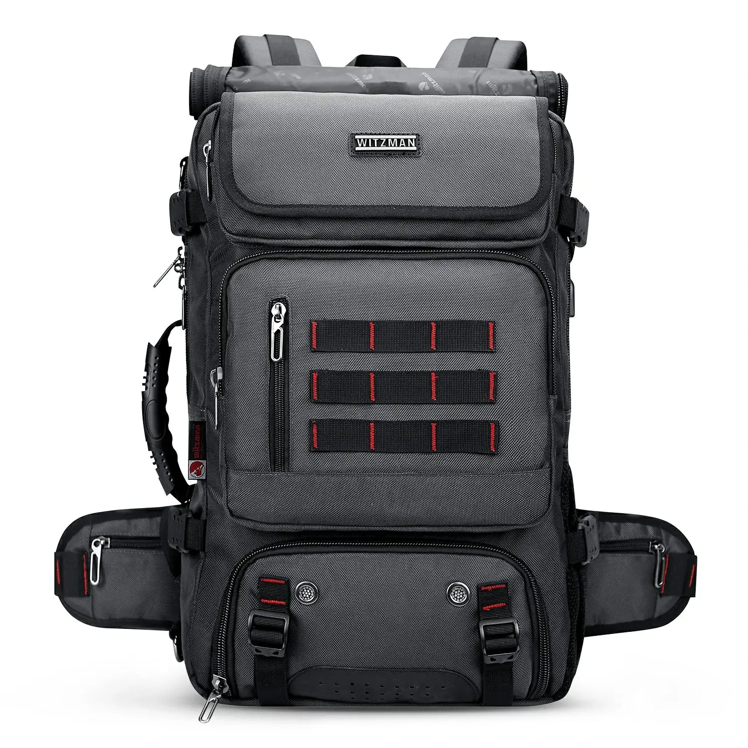 Multifunctional Leisure Carry on Travel Backpack sliver gray nylon pack for men witzman b682