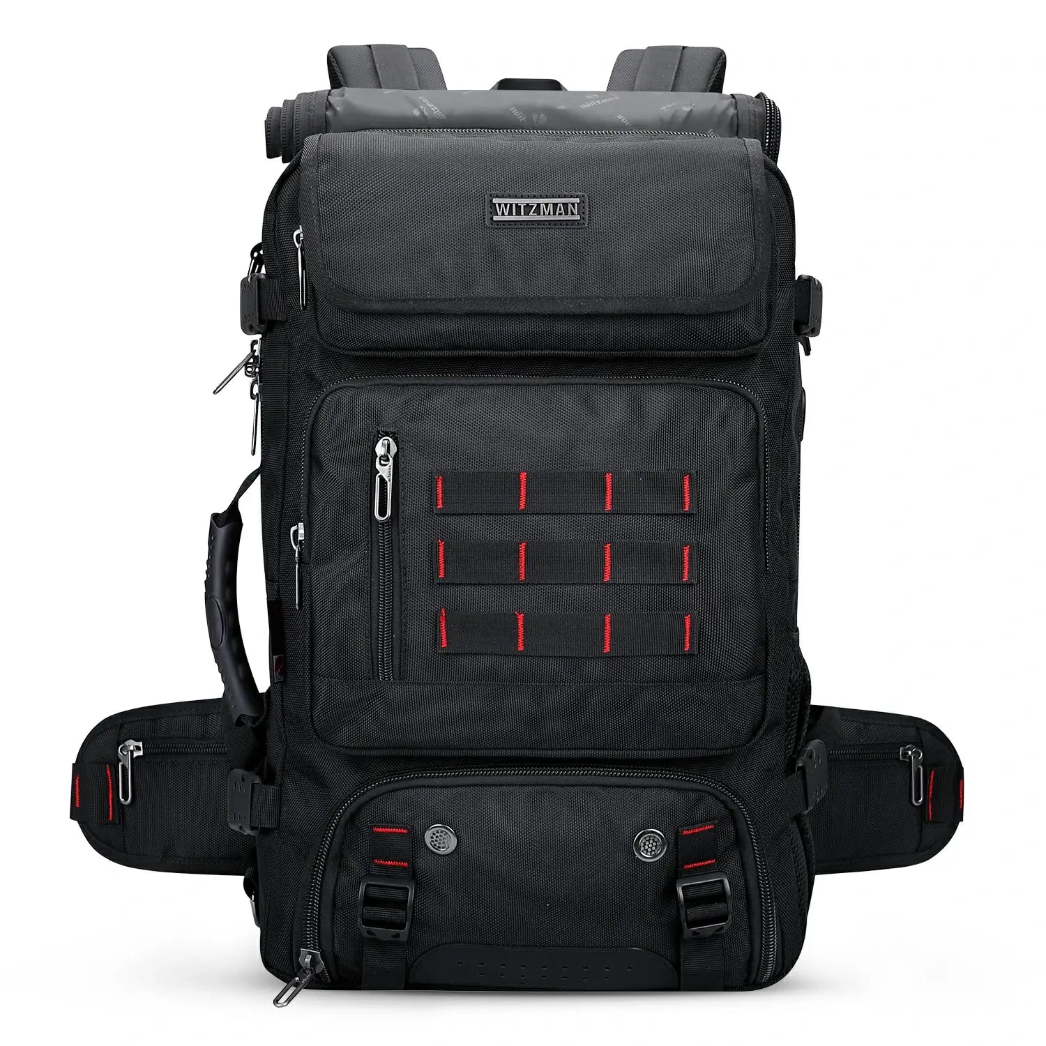 Multifunctional Leisure Carry on Travel Backpack black nylon pack for men witzman b682