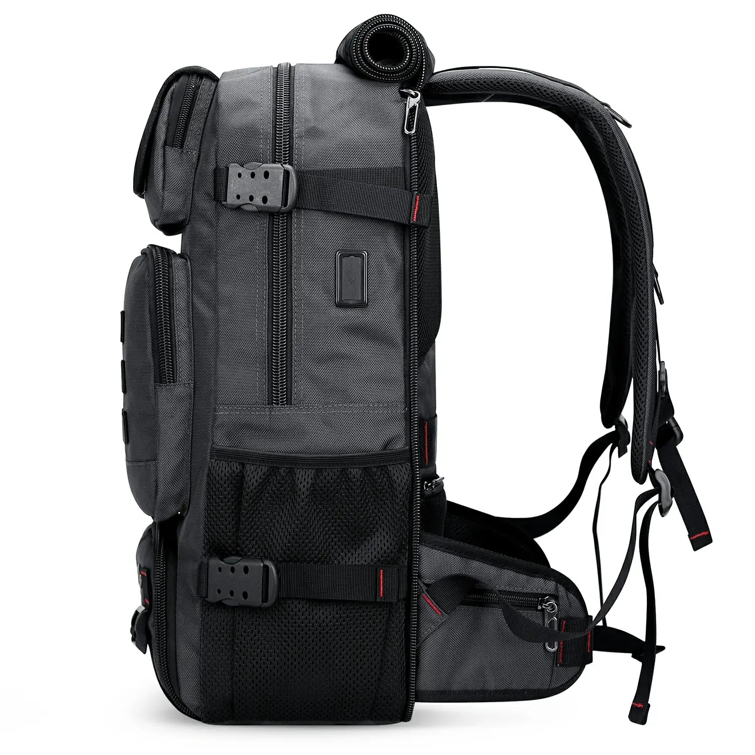 Multifunctional Leisure Carry on Travel Backpack sliver gray nylon pack for men witzman b682