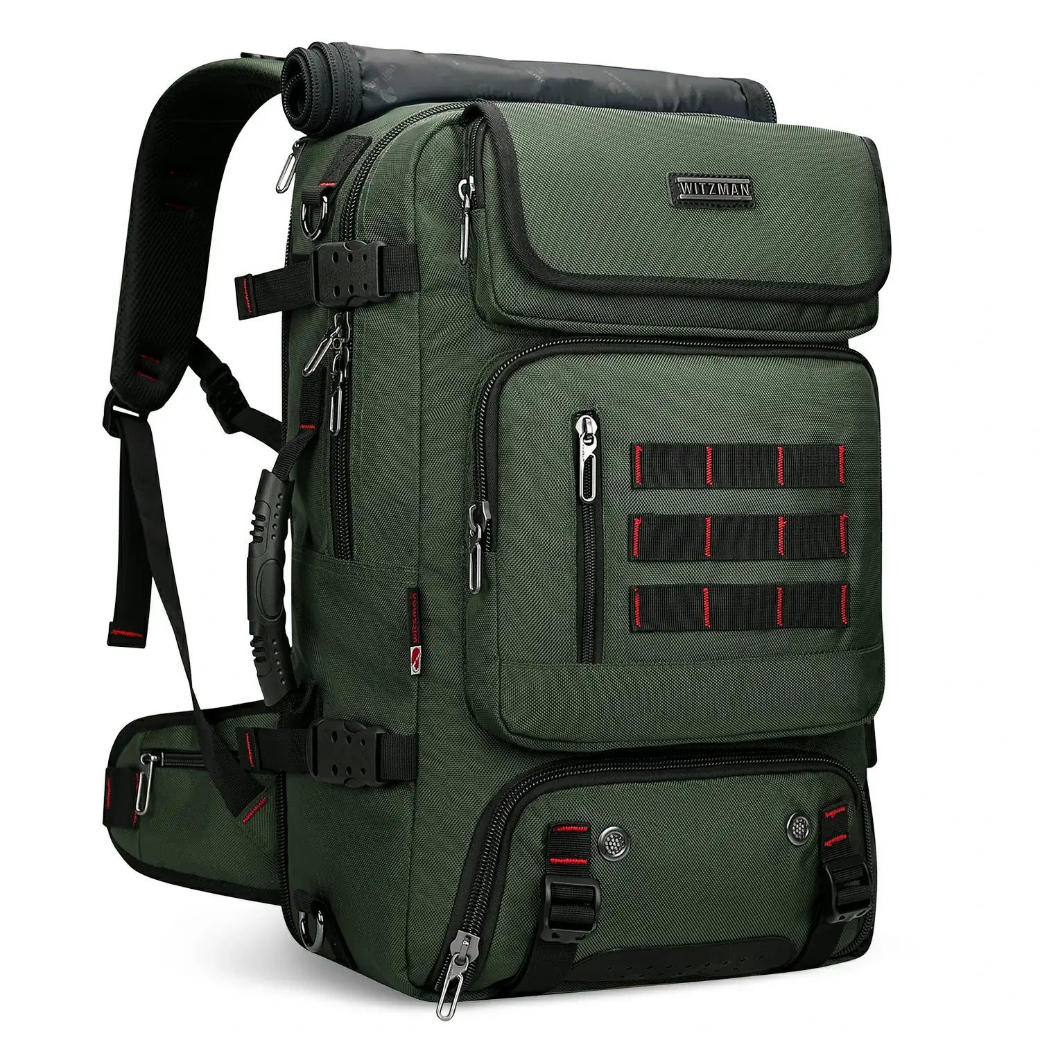 Multifunctional Leisure Carry on Travel Backpack sliver army green pack for men witzman b682