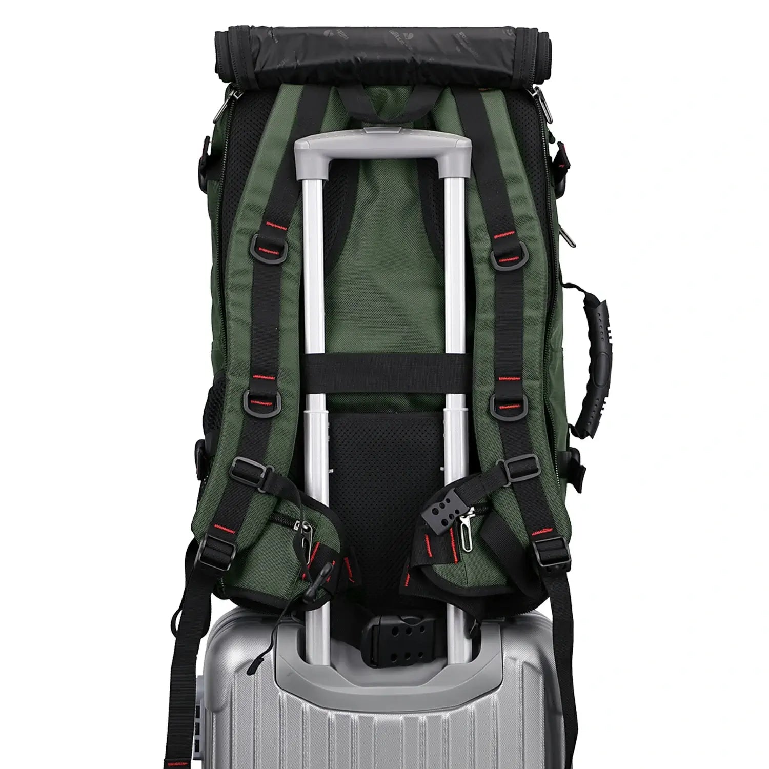 Multifunctional Leisure Carry on Travel Backpack sliver army green pack for men witzman b682 40L