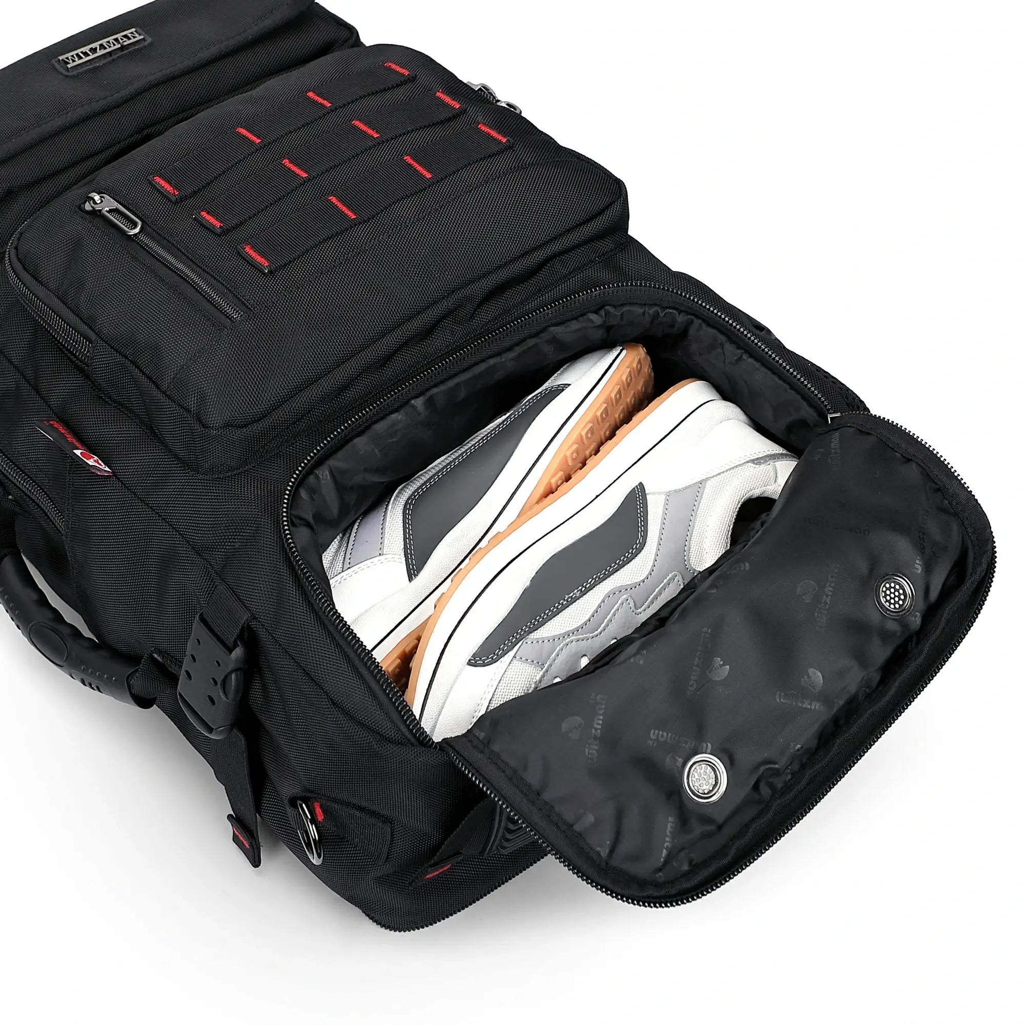 Multifunctional Leisure Carry on Travel Backpack black nylon pack for men witzman b682