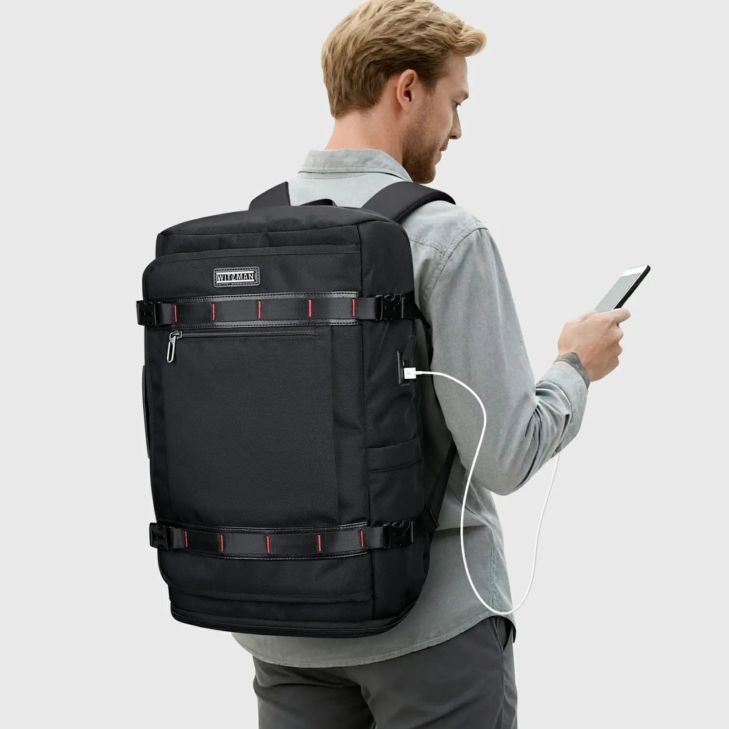 WITZMAN B718 nylon travel backpack product view 10
