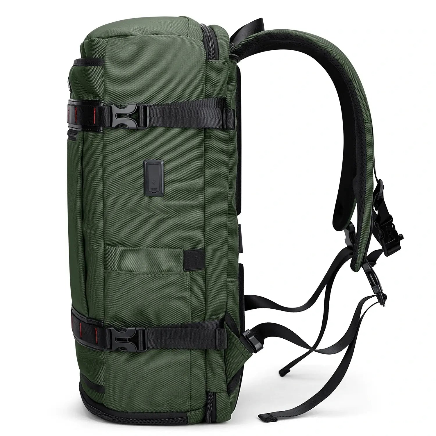 WITZMAN 35L army green travel backpack for men nylon carry on bag side