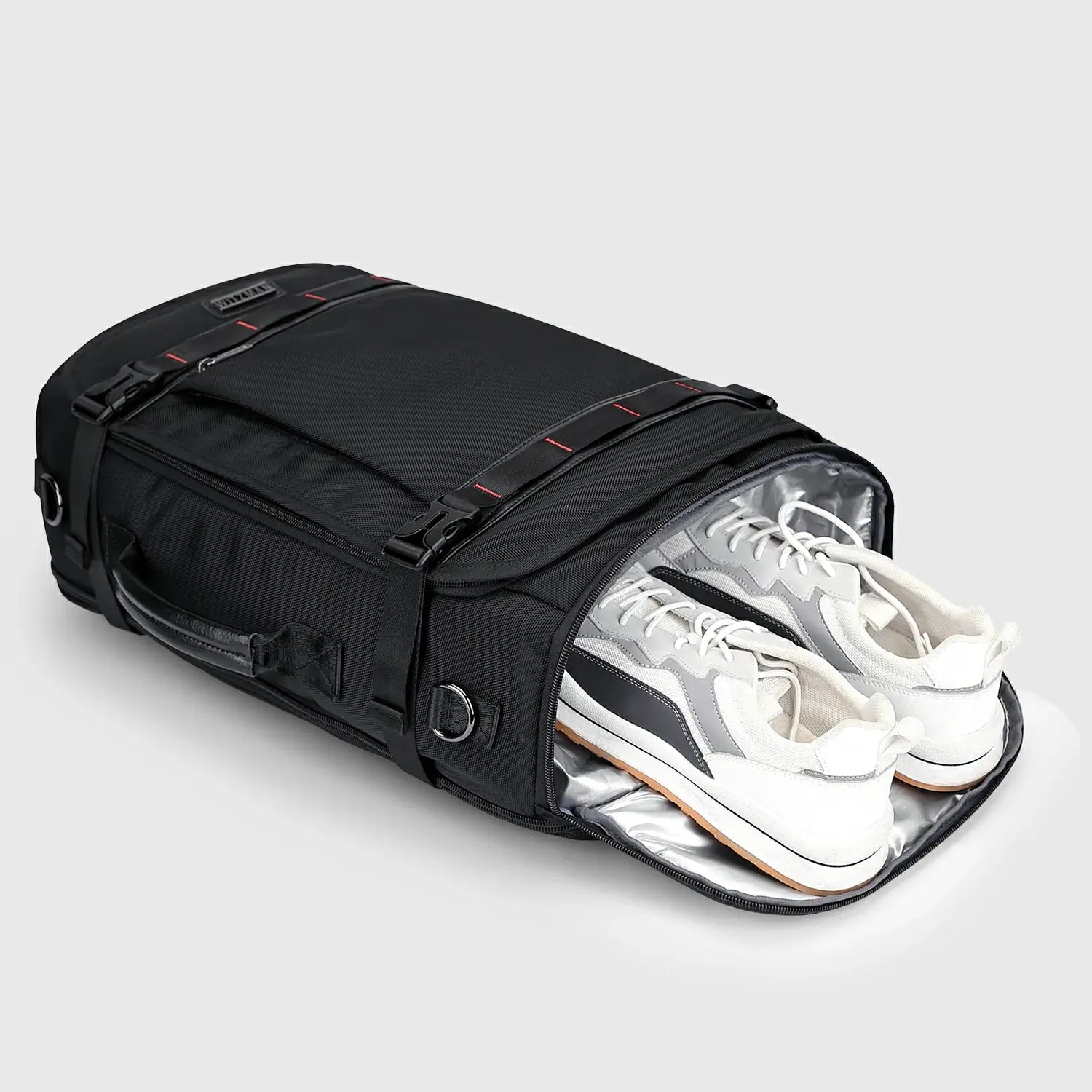 WITZMAN 35L black travel backpack for men nylon bag shoe compartment