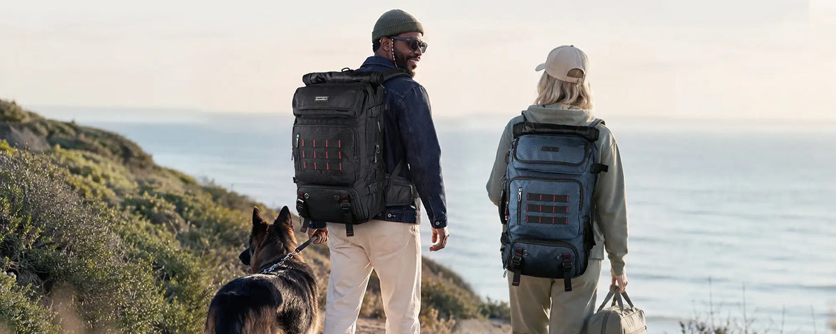 Men’s nylon backpacks for travel and daily use with lightweight durability, laptop storage and organized compartments