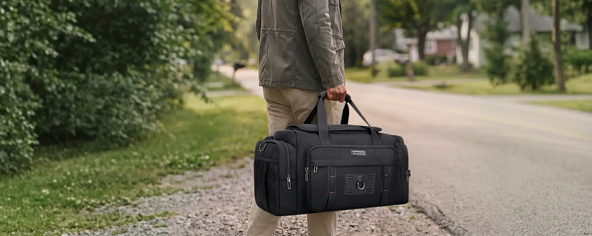Travel duffel bags for men with spacious packing and versatile carry options for weekend trips and air travel