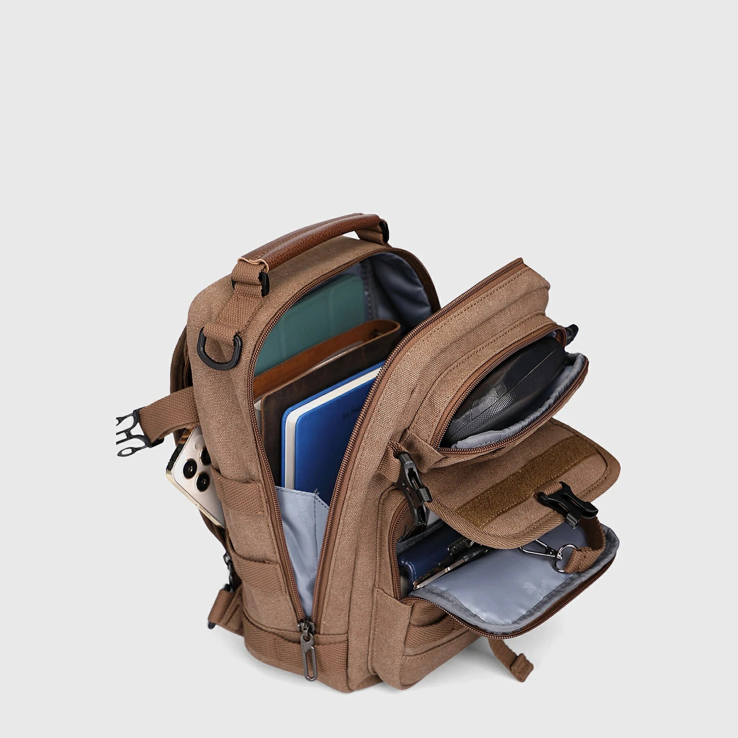 vintage sling bag canvas A8021 product view 16 by Witzman