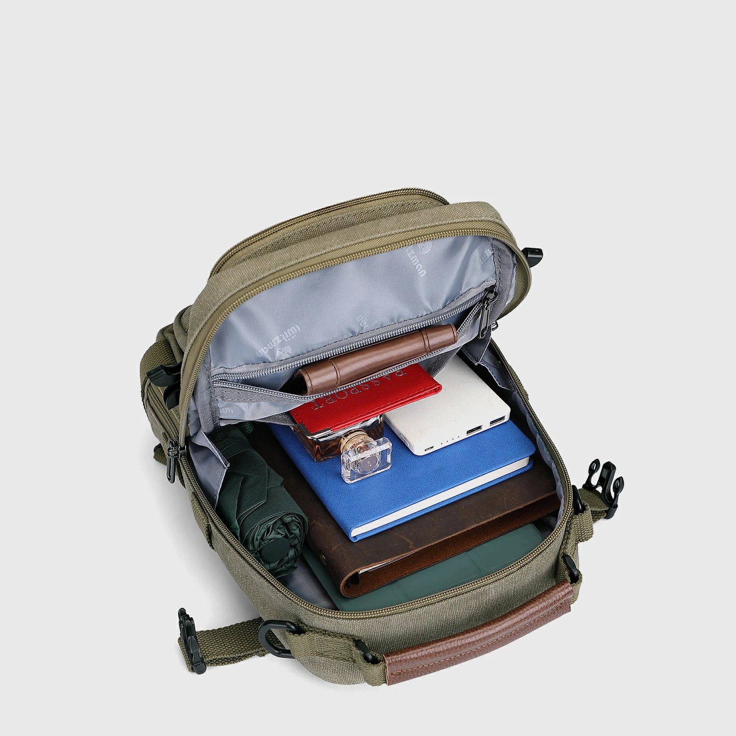 vintage sling bag canvas A8021 product view 17 by Witzman