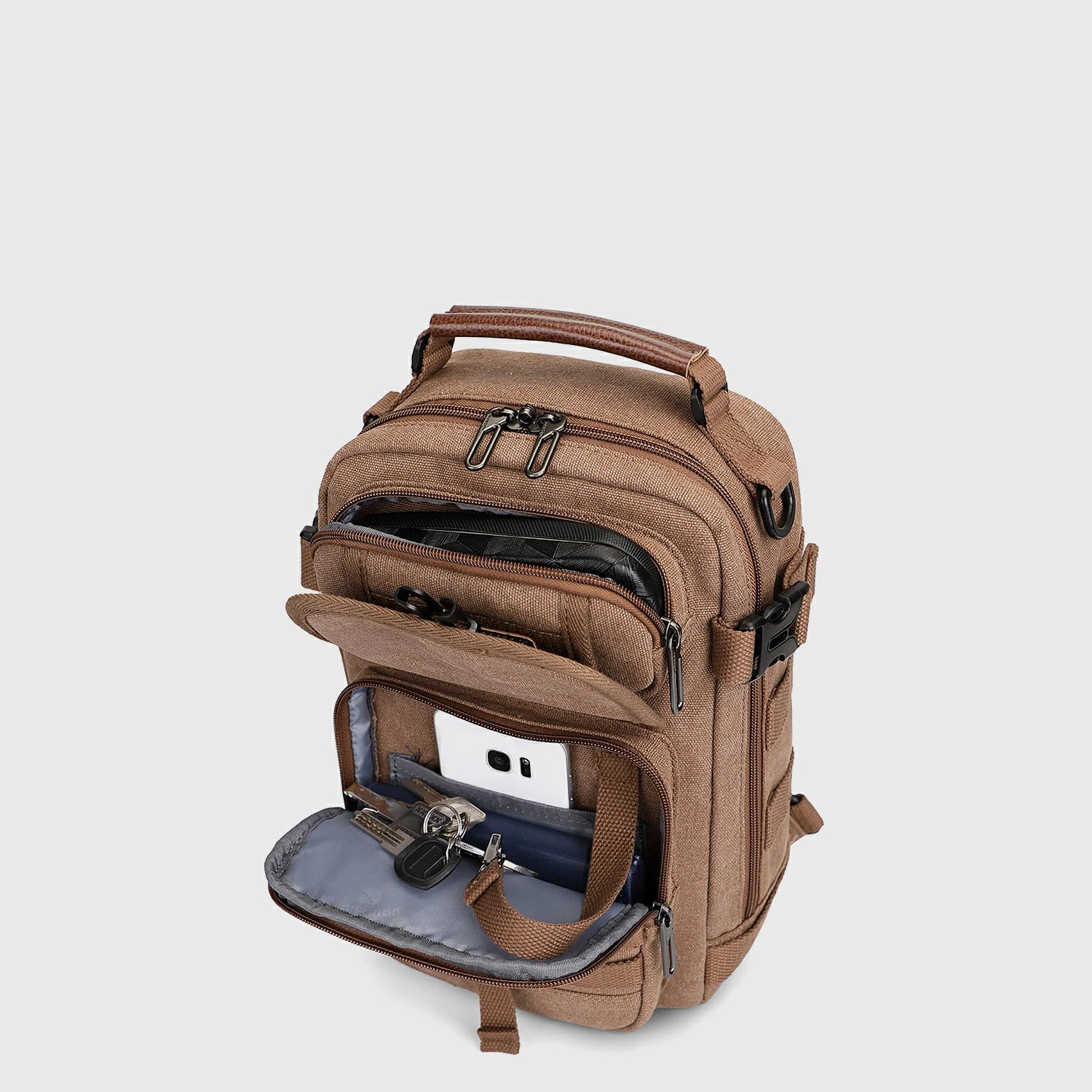 vintage sling bag canvas A8021 product view 18 by Witzman