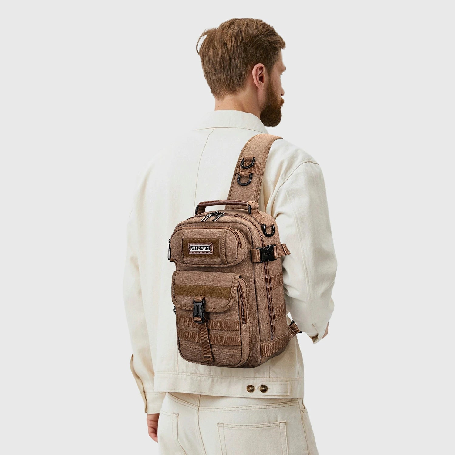 vintage sling bag canvas A8021 product view 21 by Witzman