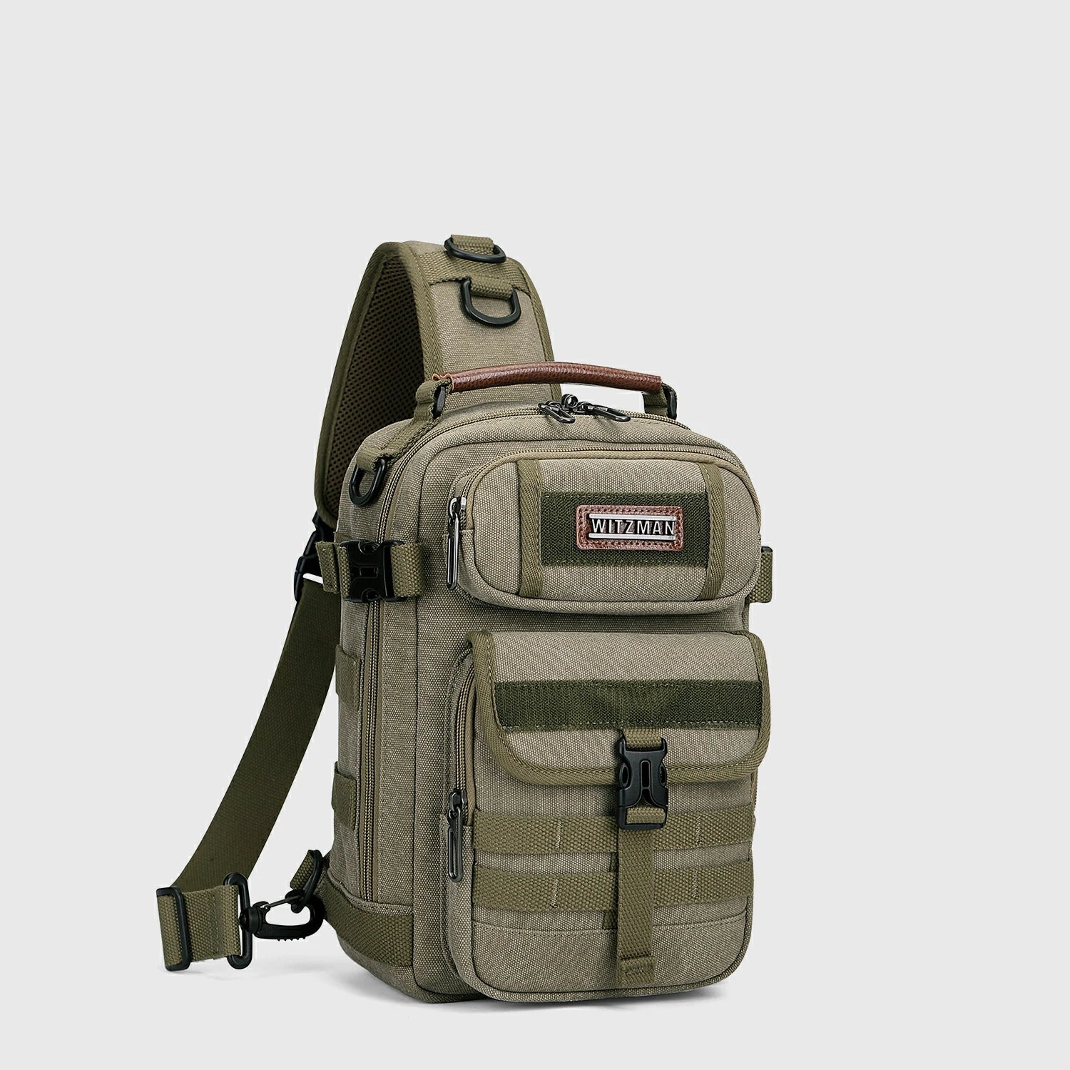 vintage sling bag canvas A8021 product view 23 by Witzman