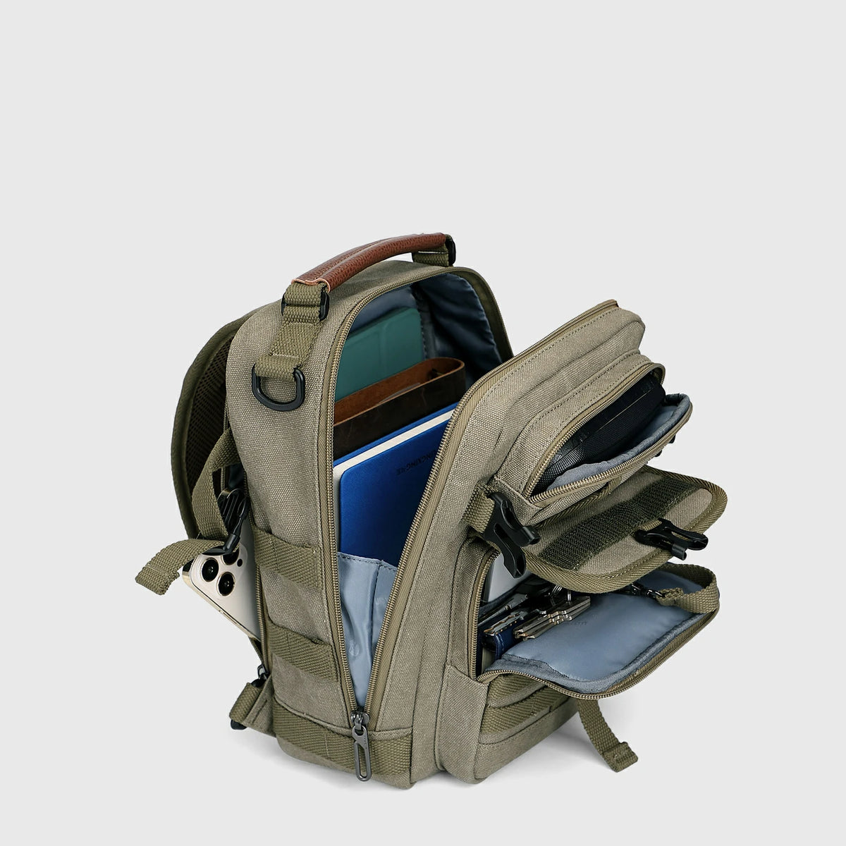 vintage sling bag canvas A8021 product view 26 by Witzman