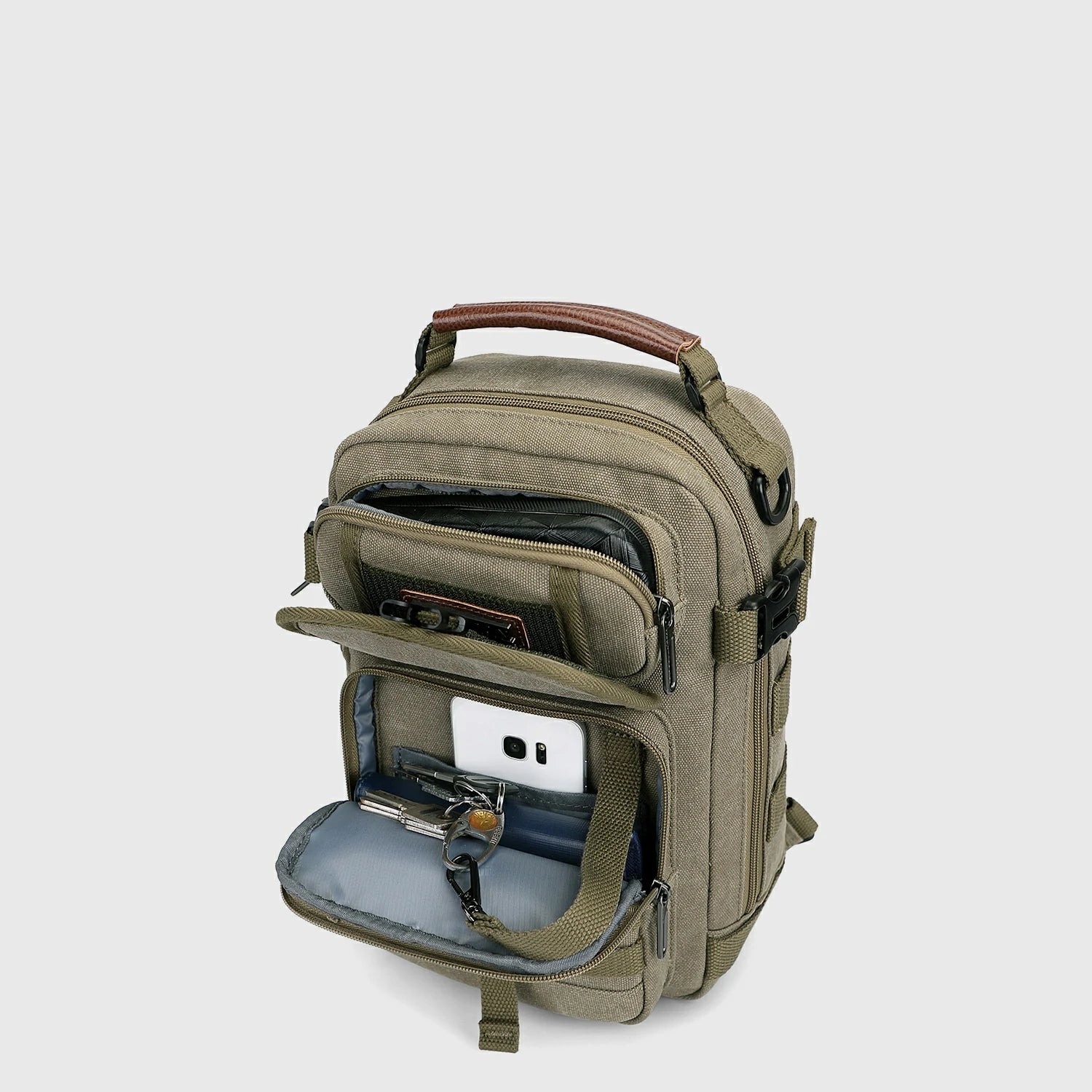 vintage sling bag canvas A8021 product view 28 by Witzman