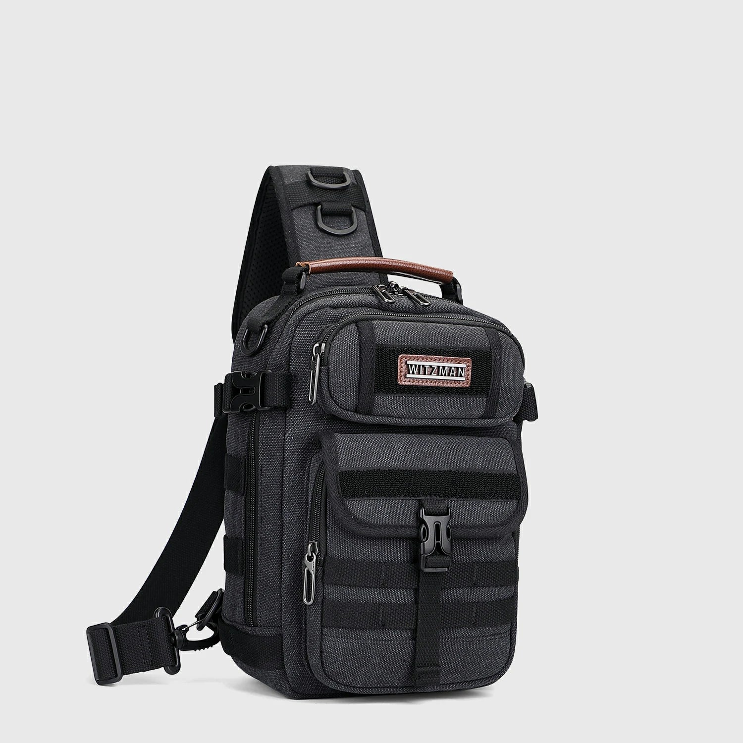 vintage sling bag canvas A8021 product view 3 by Witzman