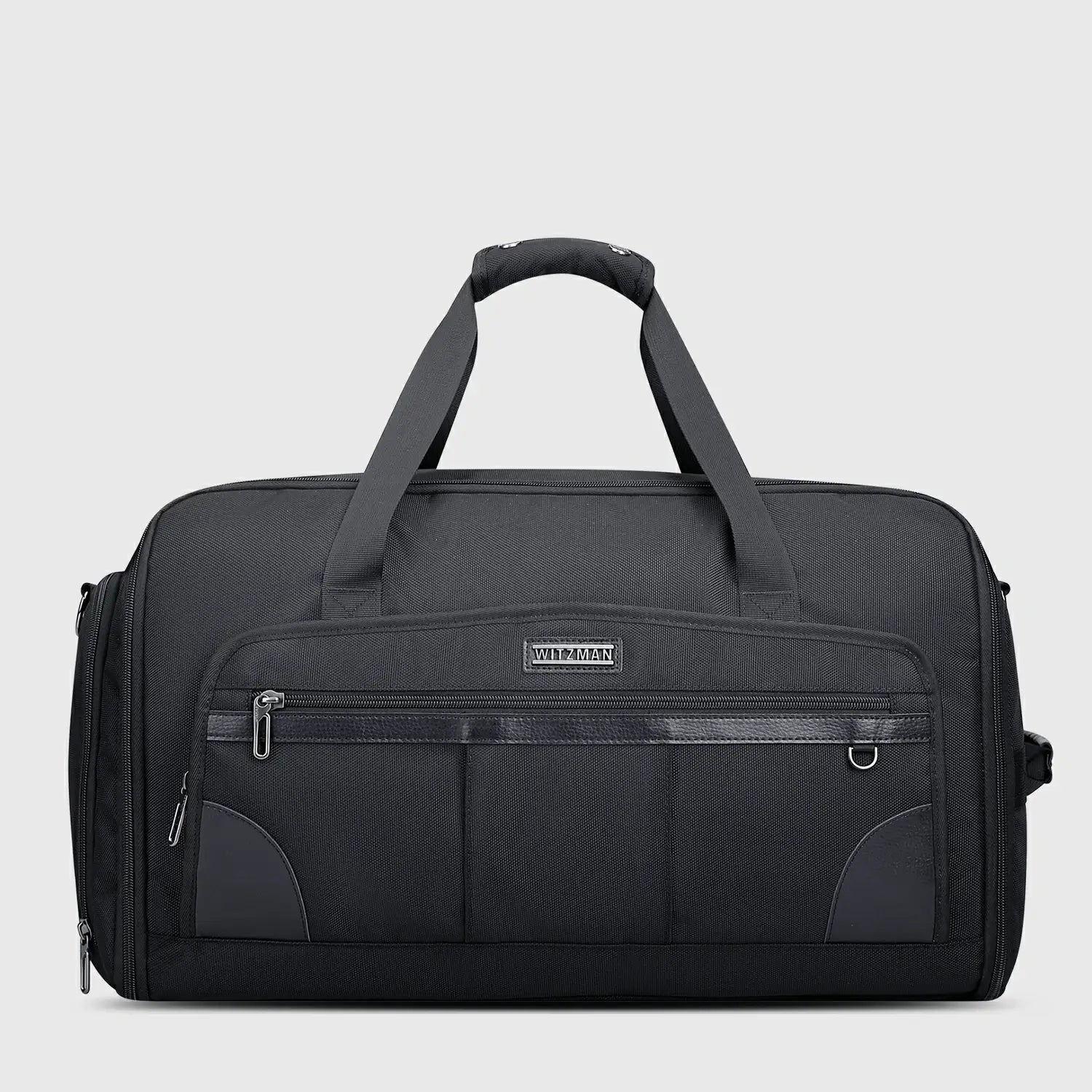 Men Garment Duffle Bag with Suit Compartment for Travel Weekend Bag travel duffel bag, three-quarter exterior angle