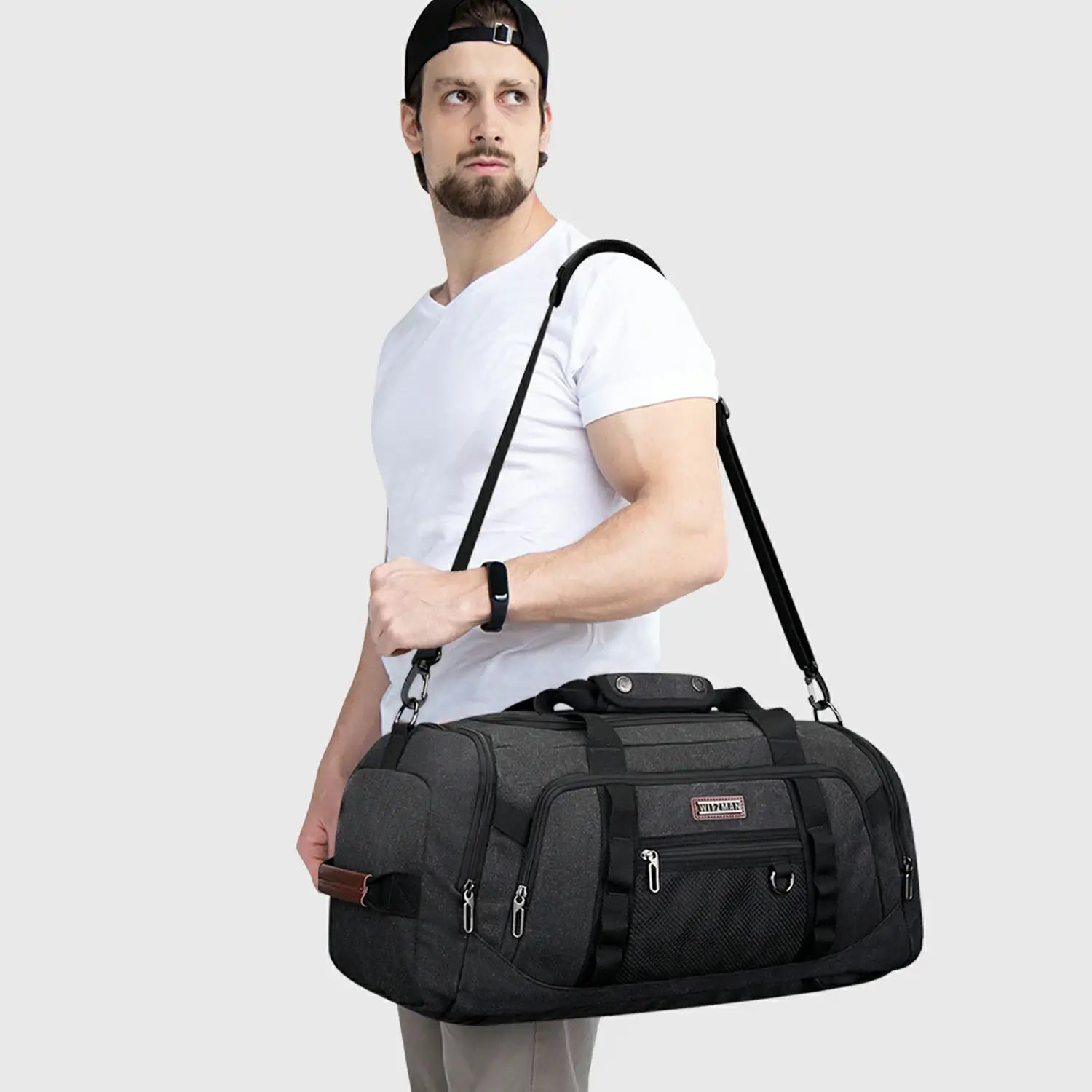 Classic 3-in-1 Canvas Duffel Bag for Travel, organized interior storage