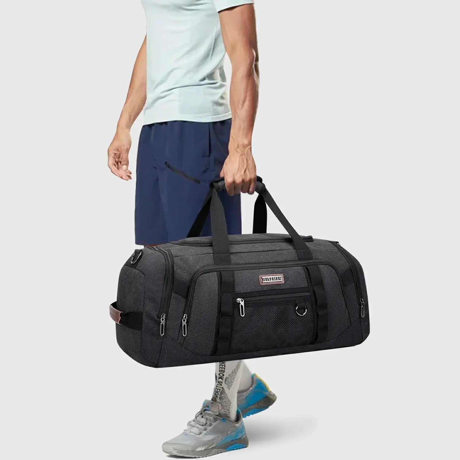 Classic 3-in-1 Canvas Duffel Bag for Travel, front exterior and overall shape