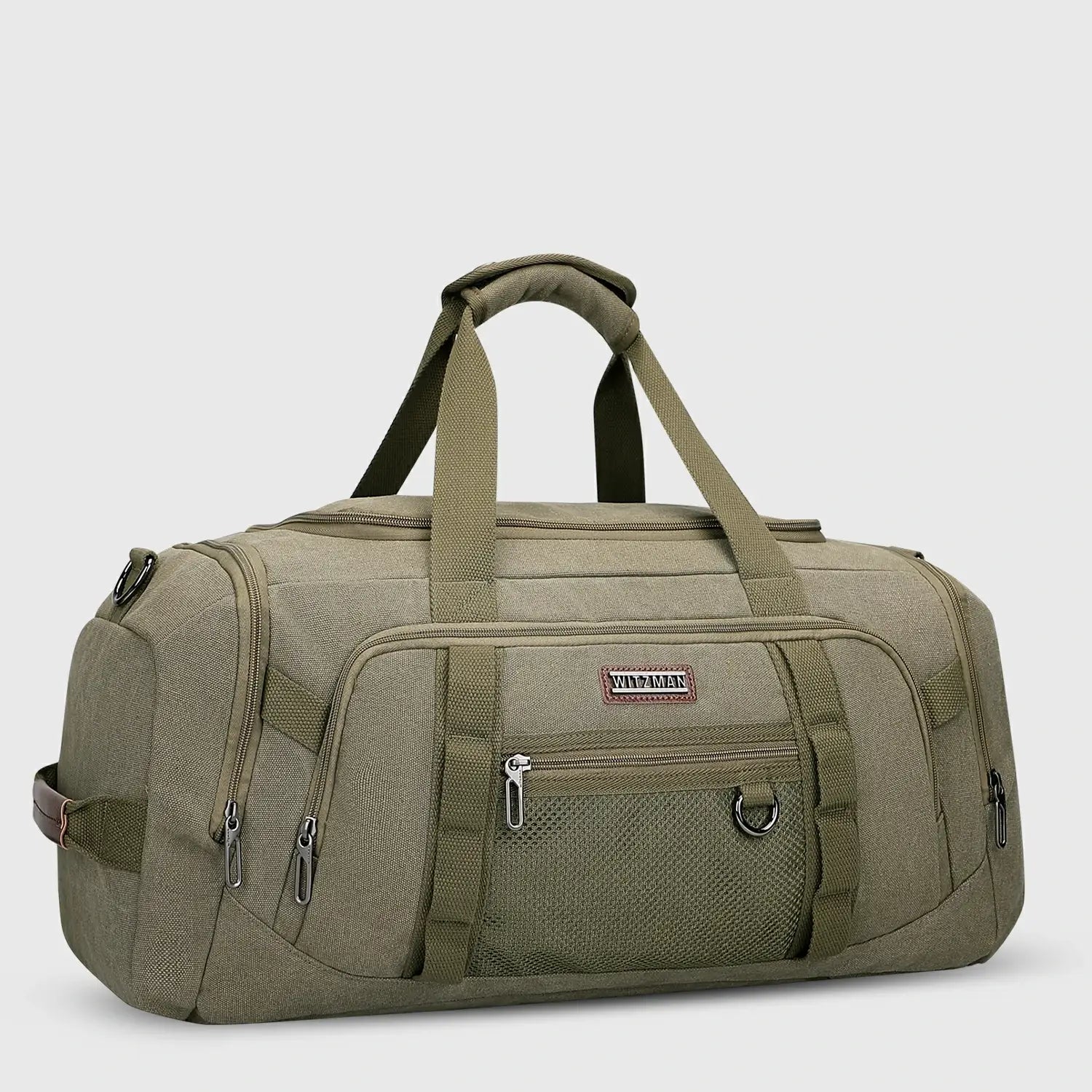 Classic 3-in-1 Canvas Duffel Bag for Travel, carry handles and shoulder strap