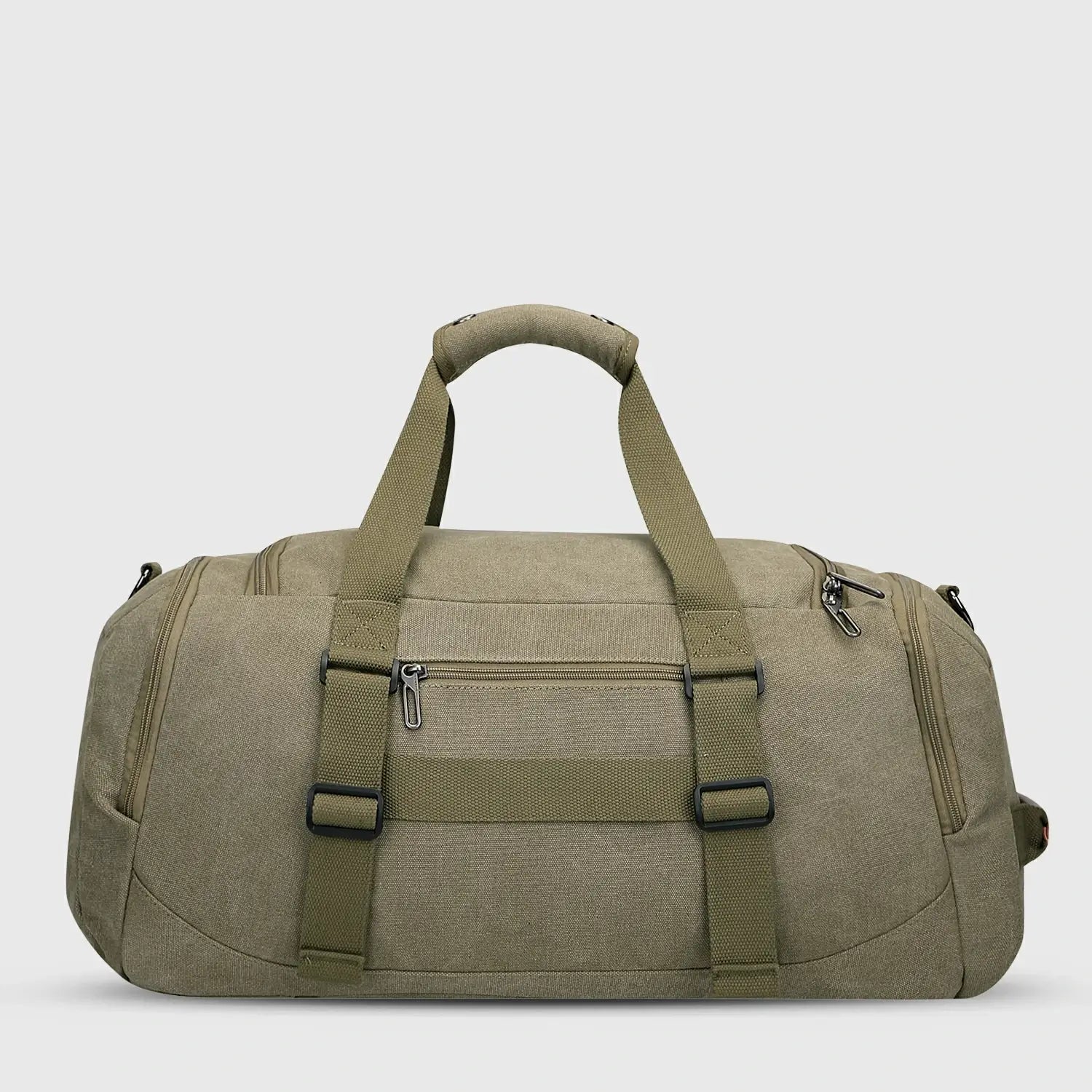 Classic 3-in-1 Canvas Duffel Bag for Travel, main compartment opened for packing