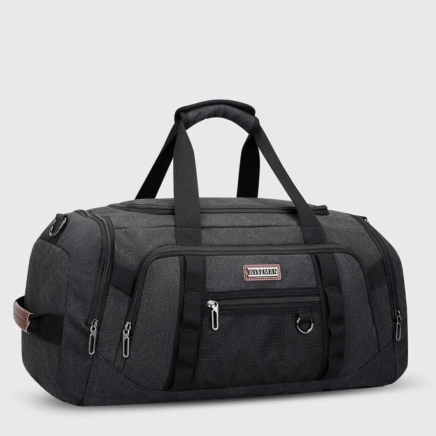 Classic 3-in-1 Canvas Duffel Bag for Travel, toiletry pouch set detail