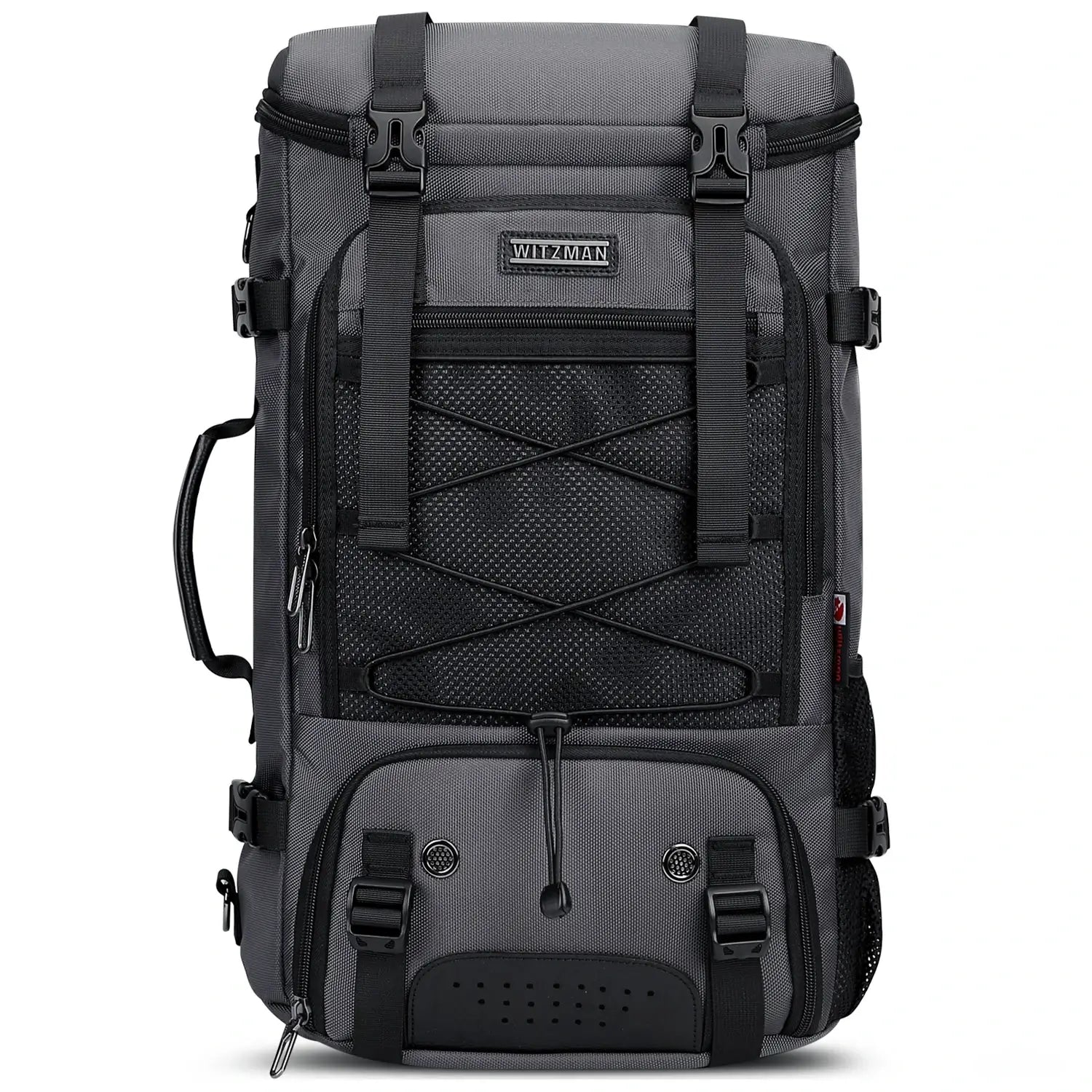 grey travel backpack nylon carry on backpack for men witzman b715